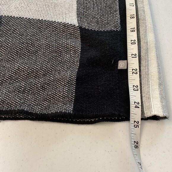 Talbots Drawstring Funnel Neck Pullover Sweater Top Checkered Long Sleeve Sz M - Picture 12 of 16